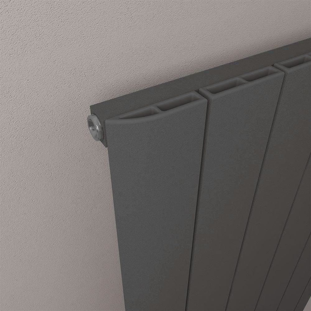 Eastbrook Peretti Straight Vertical Aluminium Radiator in Matt Anthracite