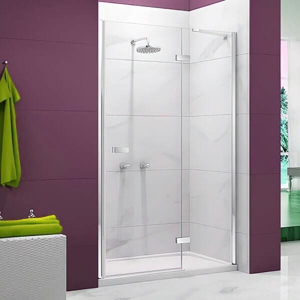 Merlyn Hinged Shower Door Chrome / 1500+ adj (1500-1540mm) Merlyn Ionic Essence Frameless Hinged Shower Door and Inline Panel