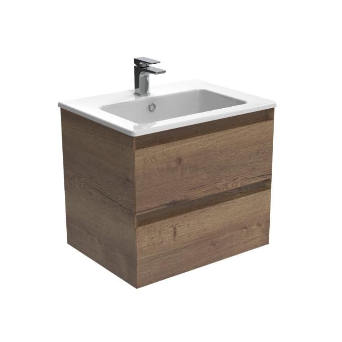 Saneux Wall Mounted Vanity Unit Saneux Uni Vanity Unit With Basin - 600 x 470mm - Two Drawer - Wall Mounted