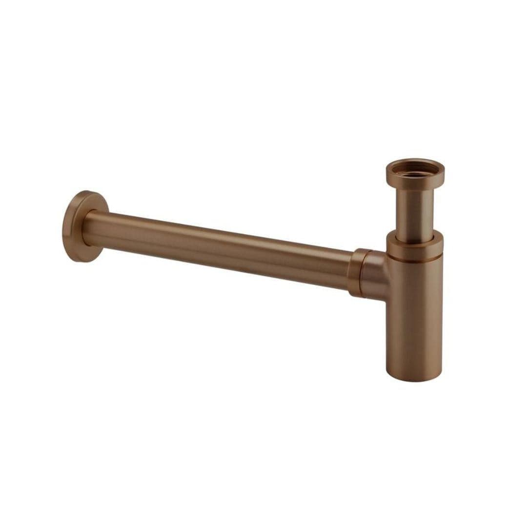 Aquarius Bottle Trap Brushed Bronze Aquarius FT Round Modern Basin Bottle Trap