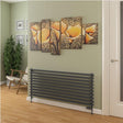 Eastbrook Designer Towel Radiator 600 x 1400mm Eastbrook Murano Horizontal Designer Radiator in Matt Anthracite