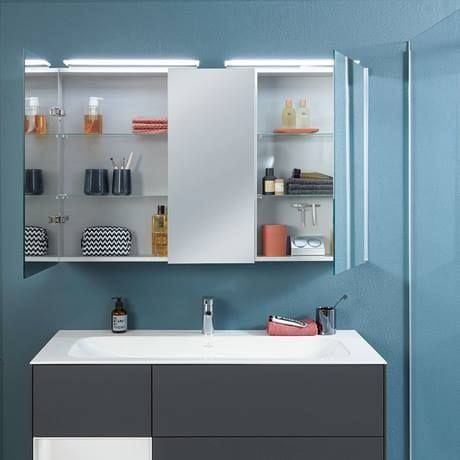 Villeroy & Boch Mirrored Cabinet Villeroy & Boch My View One 2 Door LED Mirror Cabinet