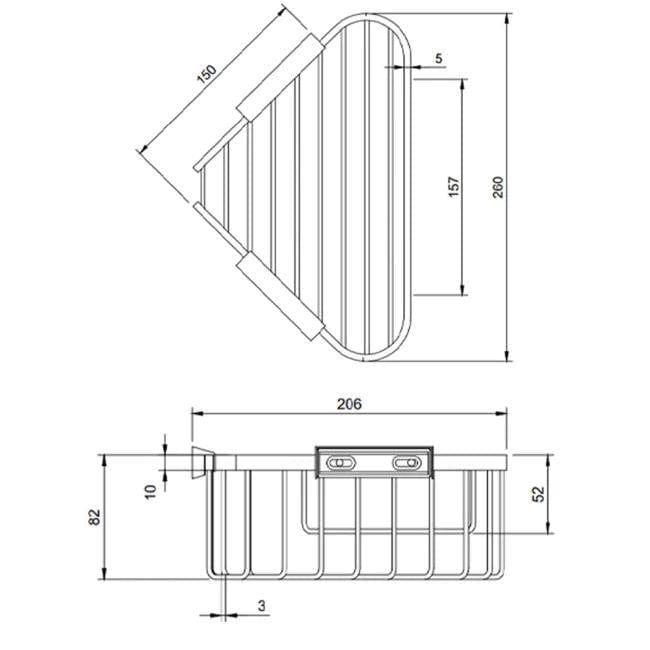 Villeroy & Boch Basket Villeroy & Boch Elements - Tender Corner Wire Shower Basket