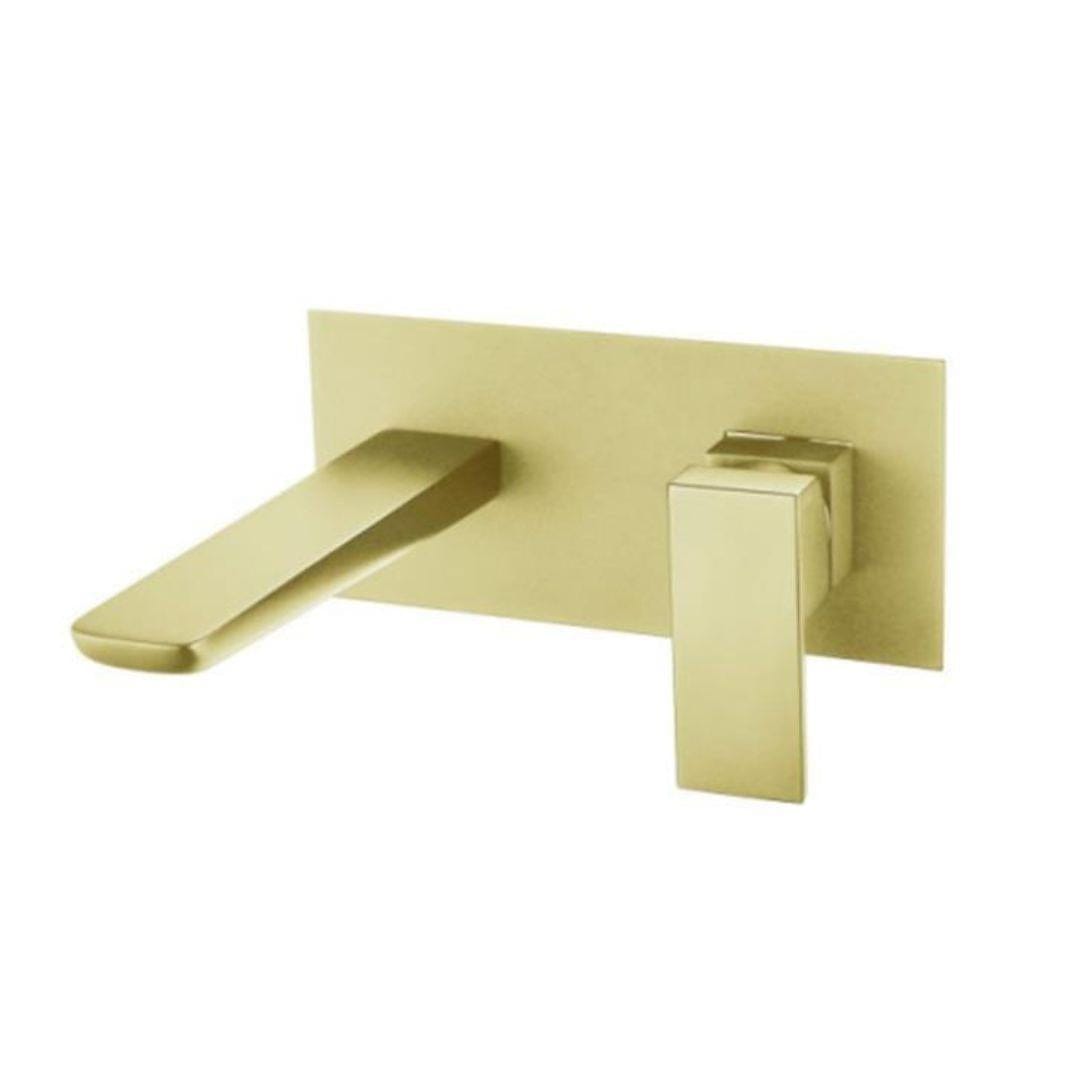 Aquarius Wall Mounted Basin Tap Brushed Brass Aquarius Hydro Wall Mounted Basin Mixer Tap