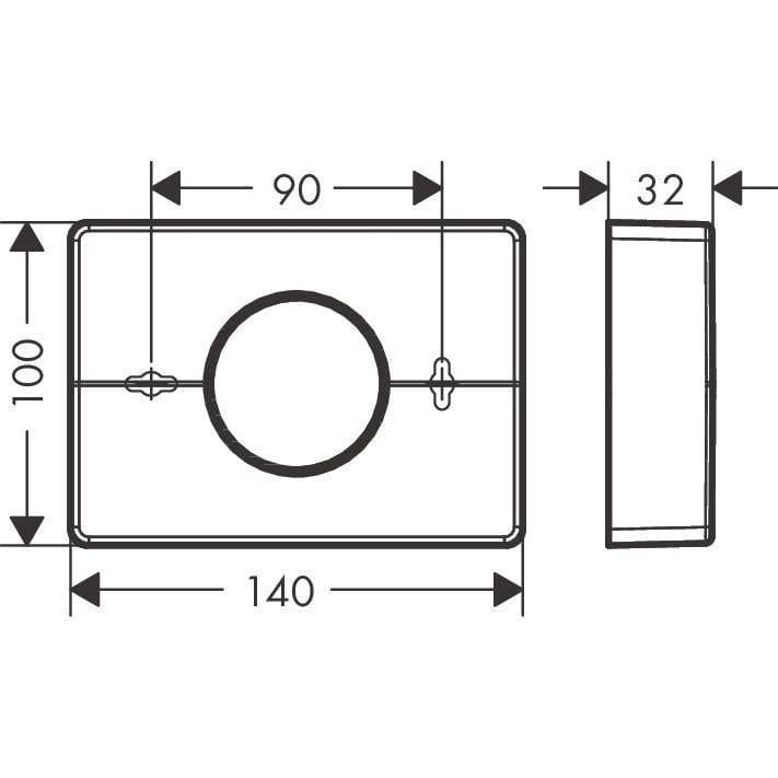 Hansgrohe Bins Hansgrohe Sanitary Bag Dispenser