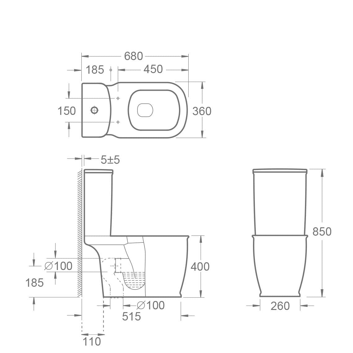Imex Close Coupled Toilet Imex Liberty Open Back Close Coupled Toilet