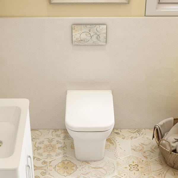 Imex Back to Wall Toilet Imex Suburb Back to Wall Toilet with Soft Close Seat in White