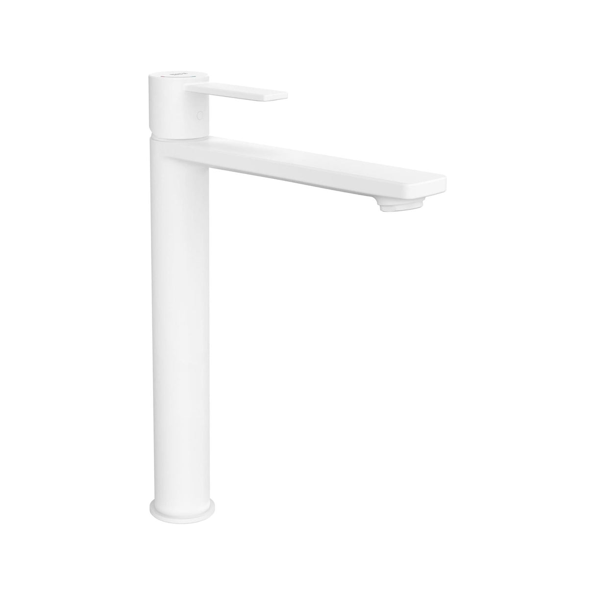 Roca Tall Basin Tap Matt White Roca Targa XL Tall Basin Mixer Tap with Cold Start