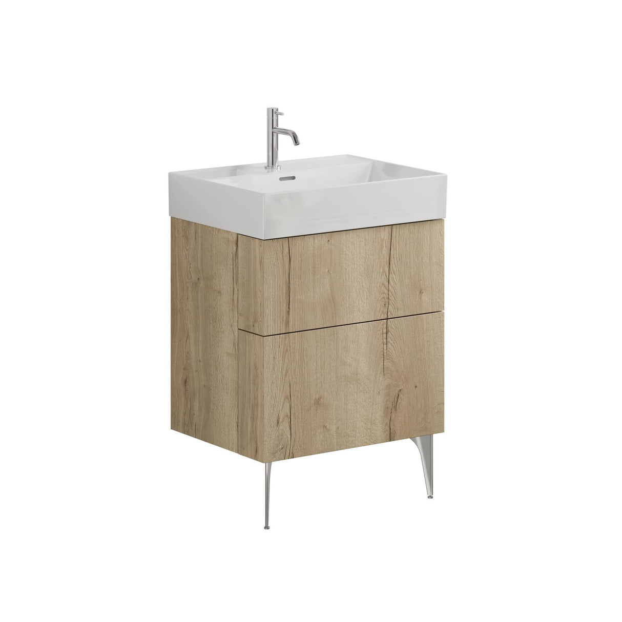 Crosswater Wall Mounted Vanity Unit Crosswater Avenue Vanity Unit with Basin - 600mm - Two Drawer - Wall Mounted