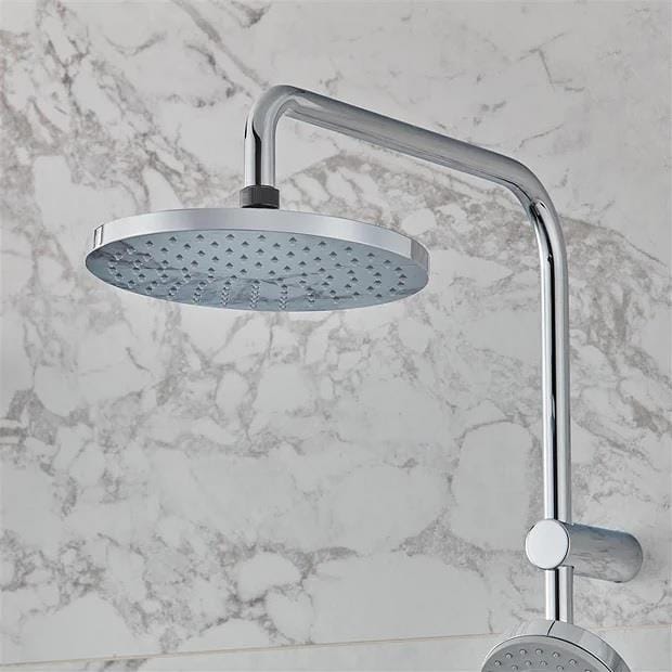Hansgrohe Exposed Shower Set Hansgrohe Vernis Blend Showerpipe 200 Exposed Thermostatic Shower Set with Fixed Shower Head and Handset in Chrome