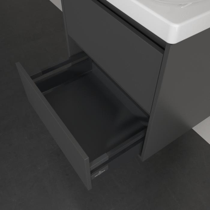 Villeroy & Boch Wall Mounted Vanity Unit Villeroy & Boch Skyla Wall Mounted 600mm Two Drawer Vanity Unit with Basin