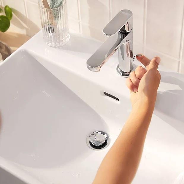 Hansgrohe Mono Basin Tap Chrome Hansgrohe Rebris S Single Lever Basin Mixer Tap 110 With Pop-Up Waste