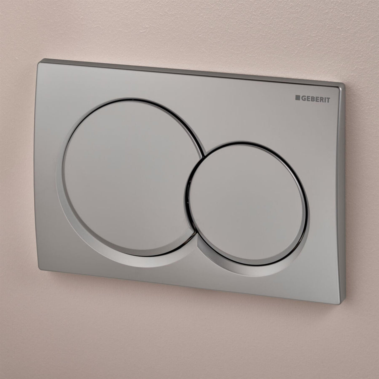 Geberit Flush Plate Matt Chrome Geberit Alpha Flush Plate with Round Buttons