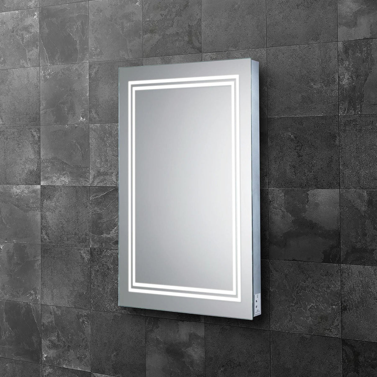 HiB Illuminated Mirror 600 x 800mm HiB Boundary LED Illuminated Border Mirror