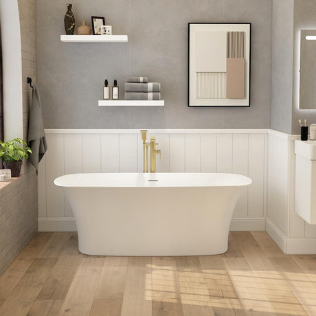 Imex Modern Freestanding Bath White Imex Blade Double Ended Freestanding Bath - 1700 x 800