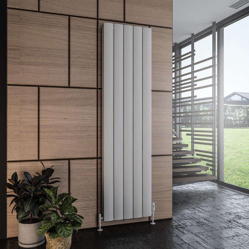 Eastbrook Panel Radiator 1800 x 470mm Eastbrook Guardia Straight Vertical Aluminium Radiator in Matt Grey