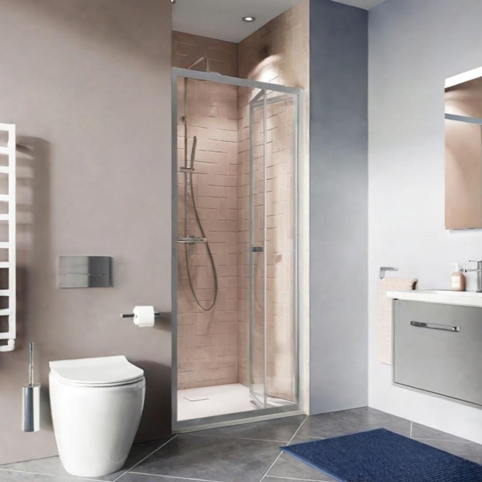 Crosswater Bi-Fold Shower Door Silver / 760mm Crosswater Clear 6 Bifold Shower Door