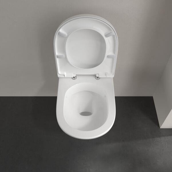 Villeroy & Boch Wall Hung Toilet Villeroy & Boch O.Novo Wall Hung Rimless Toilet with Soft Close Seat