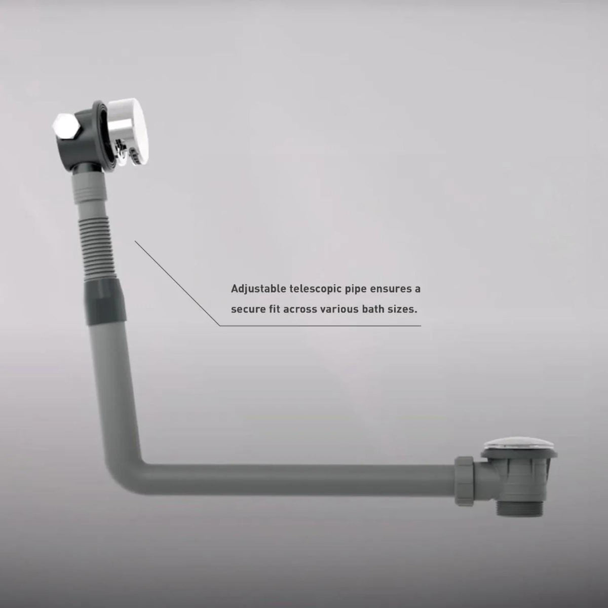 UK Bathroom Store Vado Clic-Clac Bath Filler Waste and Overflow