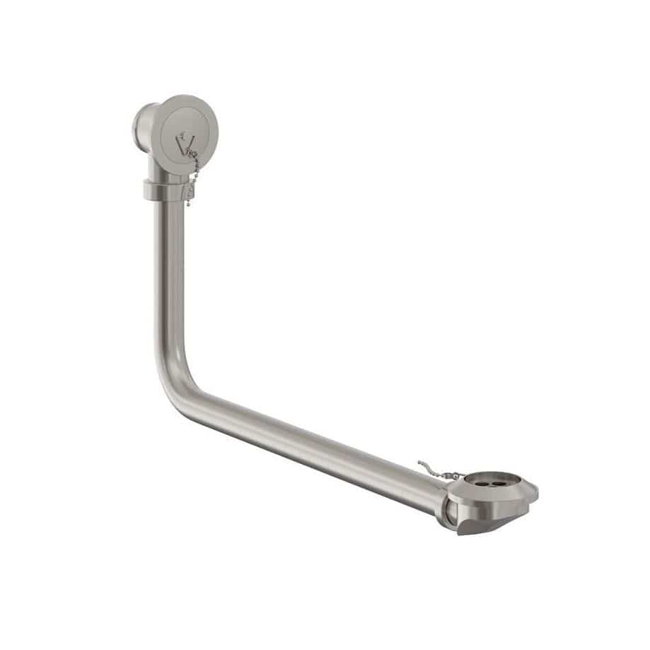 Heritage Exposed Bath Waste Brushed Nickel / Metal Plug Heritage Exposed Bath Waste with Stowaway Plug and Chain
