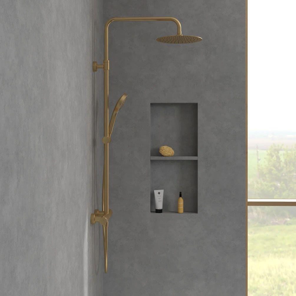 Villeroy & Boch Exposed Shower Set Villeroy & Boch Verve Exposed Shower Valve Set with Adjustable Riser, Fixed Head and Handset