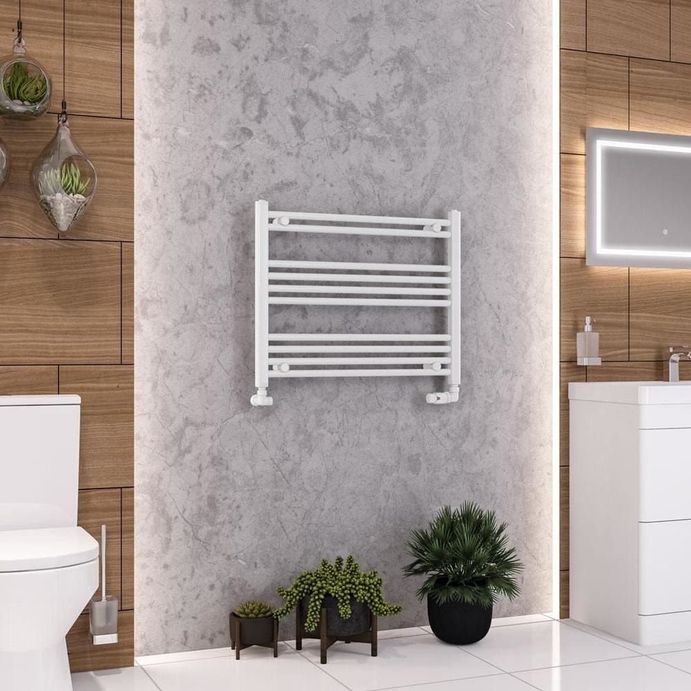 Eastbrook Ladder Rail 600 x 750 / Central Heating Eastbrook Wendover Straight Horizontal Under Window Heated Towel Rail in White