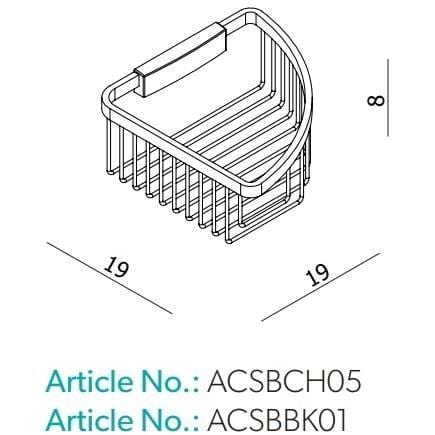 HiB Basket HiB Easy Lift Corner Shower Basket