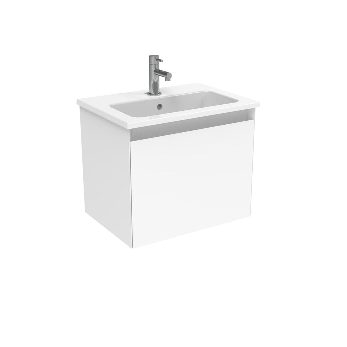 Saneux Wall Mounted Vanity Unit Matte White / 1 Hole Saneux Uni Vanity Unit With Basin - 500 x 360mm - One Door - Wall Mounted
