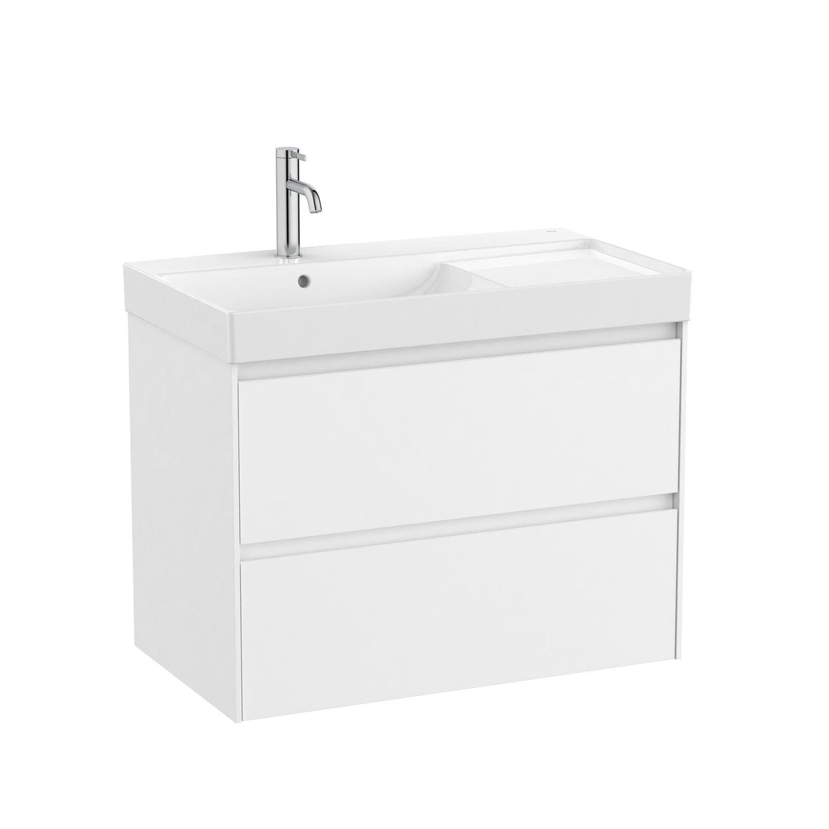 Roca Ona 800mm Wall Mounted Two Drawer Vanity Unit with Basin