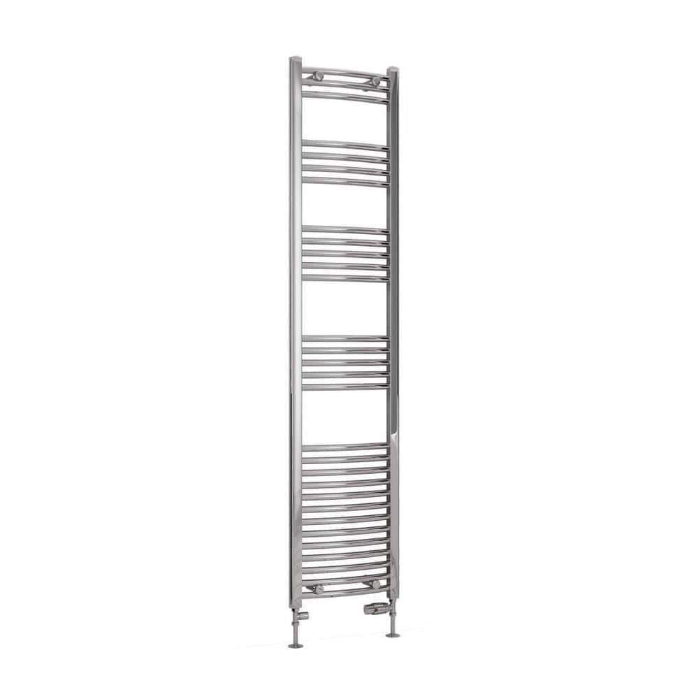 Eastbrook Wendover Curved Vertical Heated Towel Rail in Chrome