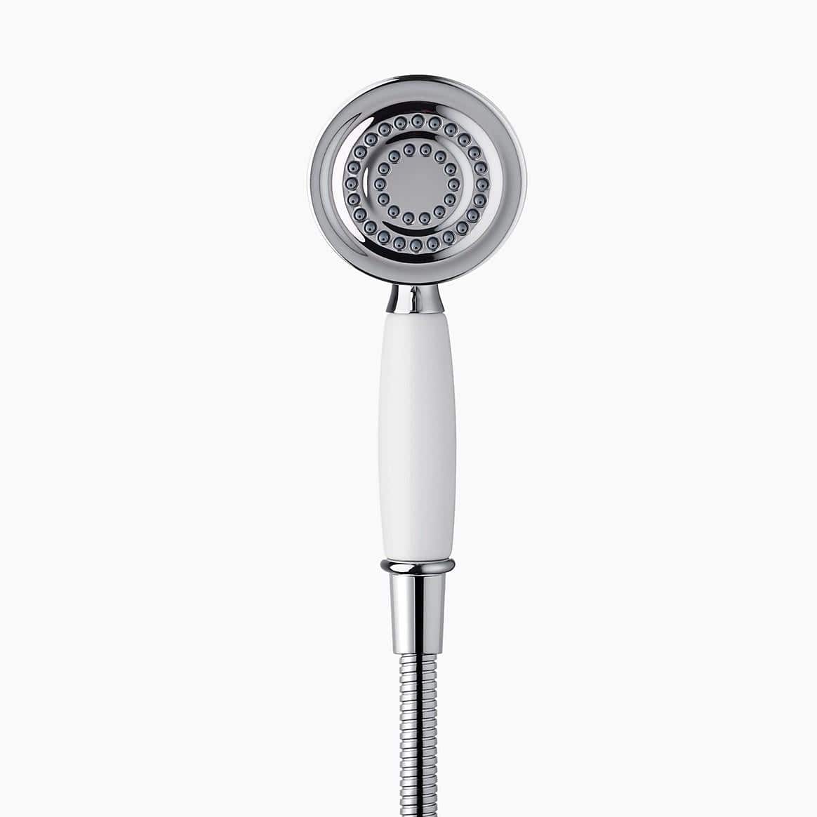 Mira Exposed Shower Set Mira Realm Traditional Exposed Thermostatic Shower Valve Set with Riser Kit, Showerhead and Handset in Chrome