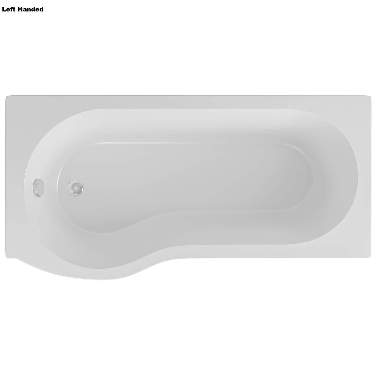 Eastbrook P-Shaped Shower Bath 1700 x 850mm / 5mm / Left Handed Eastbrook Shannon P-Shape Shower Bath