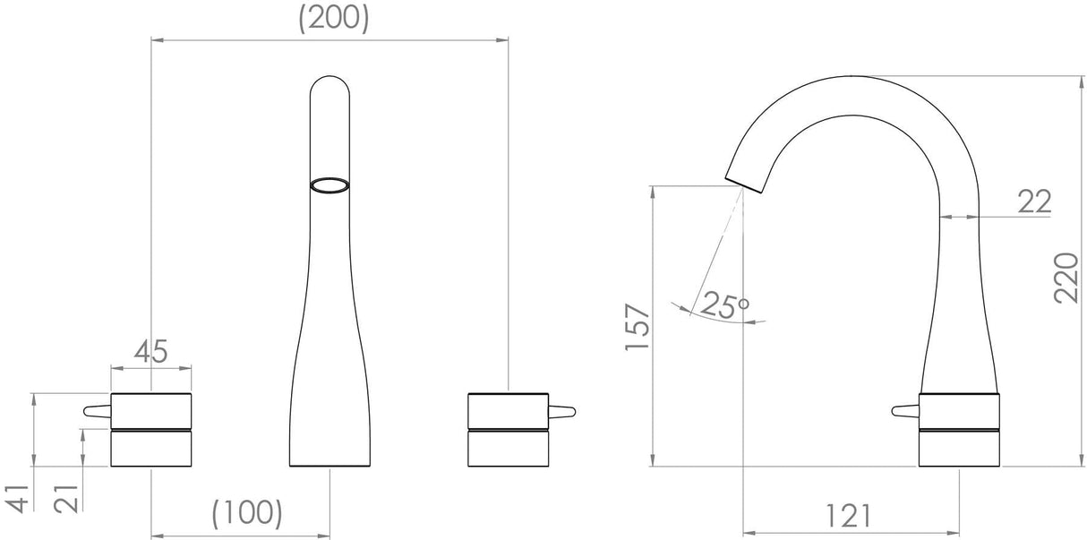 Saneux 3 Tap Hole Basin Set Saneux Eden 3 Hole Basin Mixer Tap