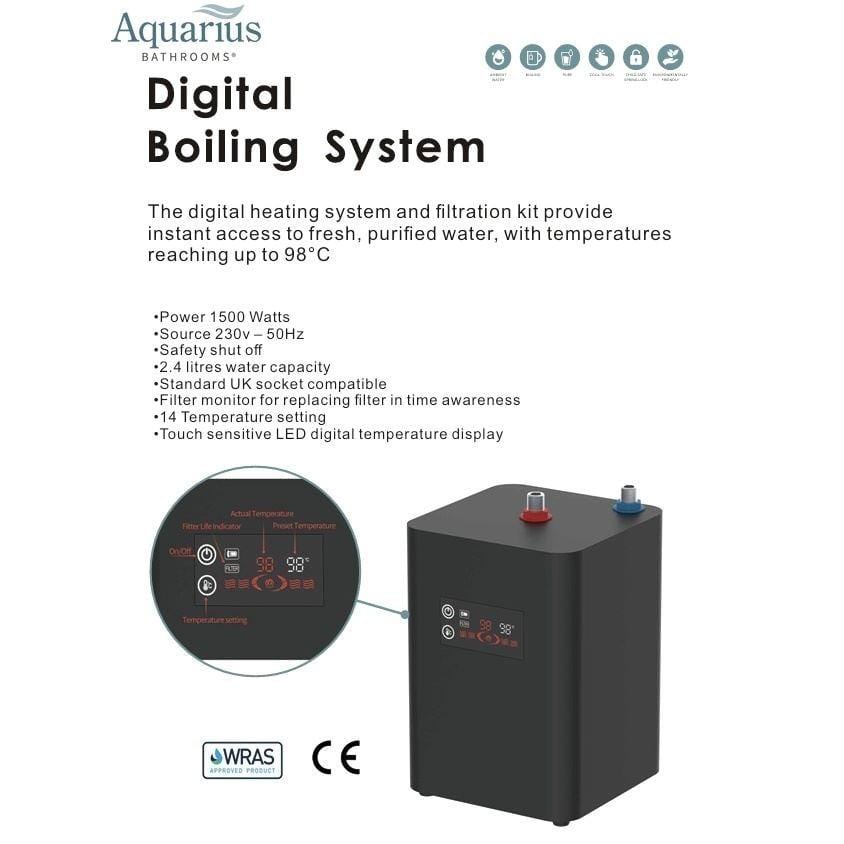 Aquarius Instant Hot Water Tap Aquarius TrueCook 3-in-1 Instant Hot Water Kitchen Tap with Swan Spout