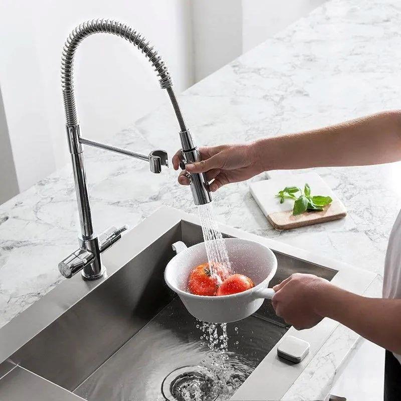 Crosswater Cook Dual Control Kitchen Mixer Tap with Flexi Spray
