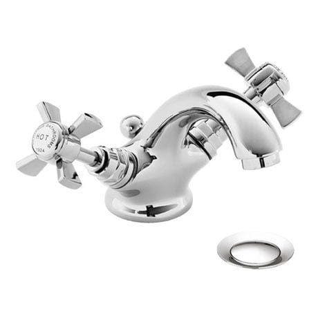 Heritage Mono Basin Tap Chrome Heritage Dawlish Mono Basin Mixer Tap with Pop-Up Waste