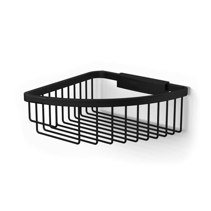 HiB Basket Black HiB Easy Lift Corner Shower Basket