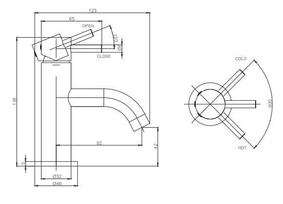 Crosswater Mono Basin Tap Crosswater MPRO Mini Basin Mixer Tap - Chrome