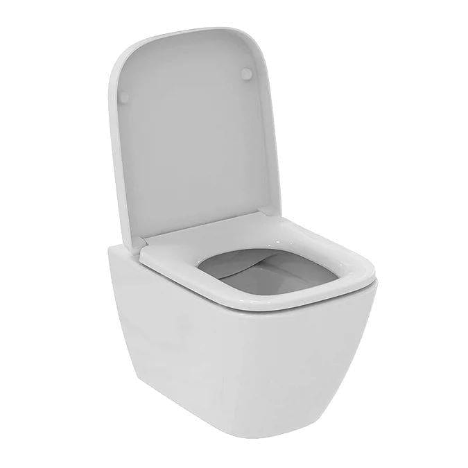 Ideal Standard Wall Hung Toilet Ideal Standard i.life S Wall Hung Compact Rimless Toilet with Soft Close Seat