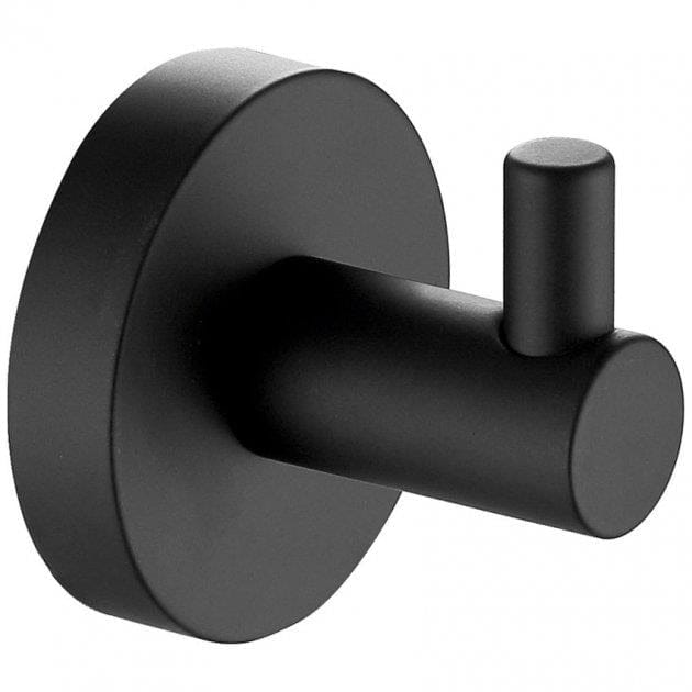 JTP Robe Hook Matt Black JTP VOS Single Robe Hook
