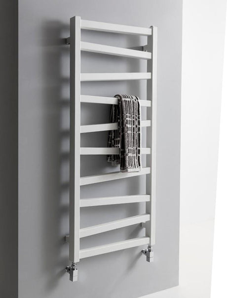 Crosswater Designer Towel Radiator Crosswater Wedge Designer Towel Rail in Soft White Matt