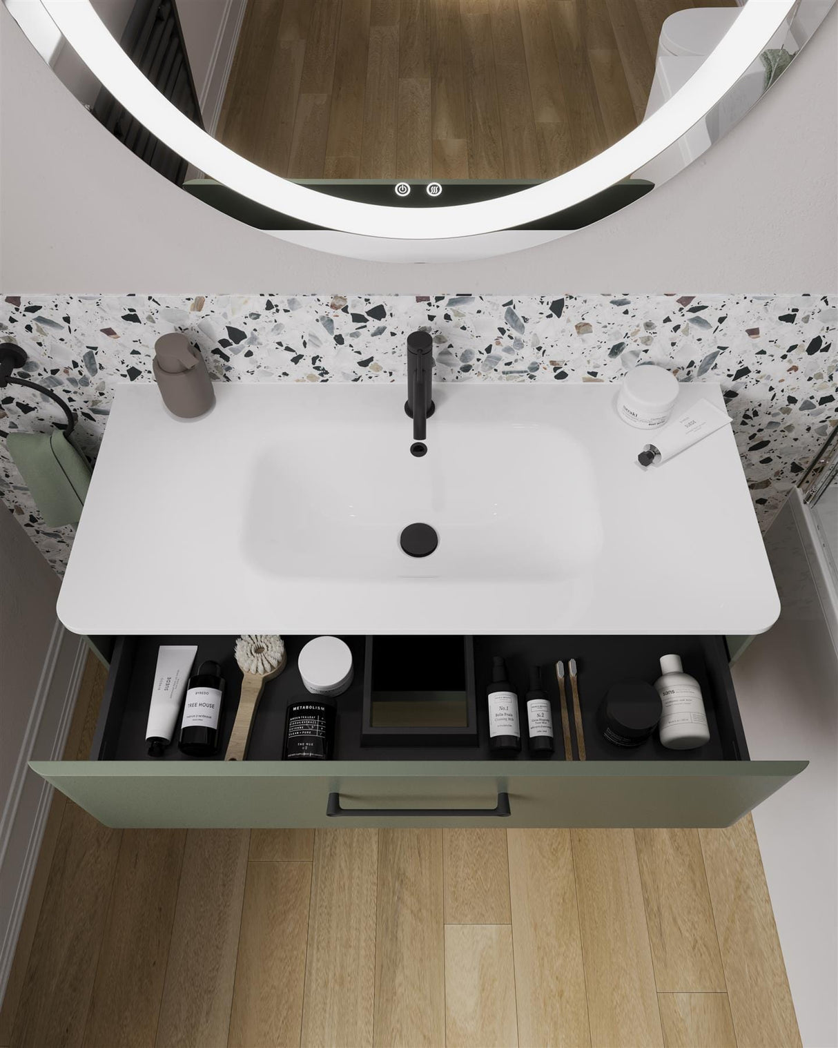Britton Wall Mounted Vanity Unit Britton Camberwell Wall Mounted 1000mm Vanity Unit with Basin or Worktop