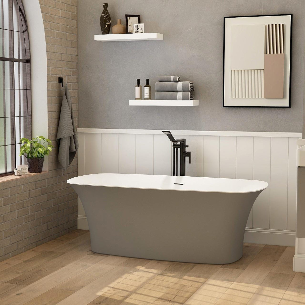 Imex Modern Freestanding Bath Imex Blade Double Ended Freestanding Bath - 1700 x 800