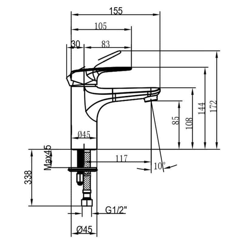 Villeroy & Boch Mono Basin Tap Villeroy & Boch O.Novo Start Single Lever Basin Mixer Tap in Chrome
