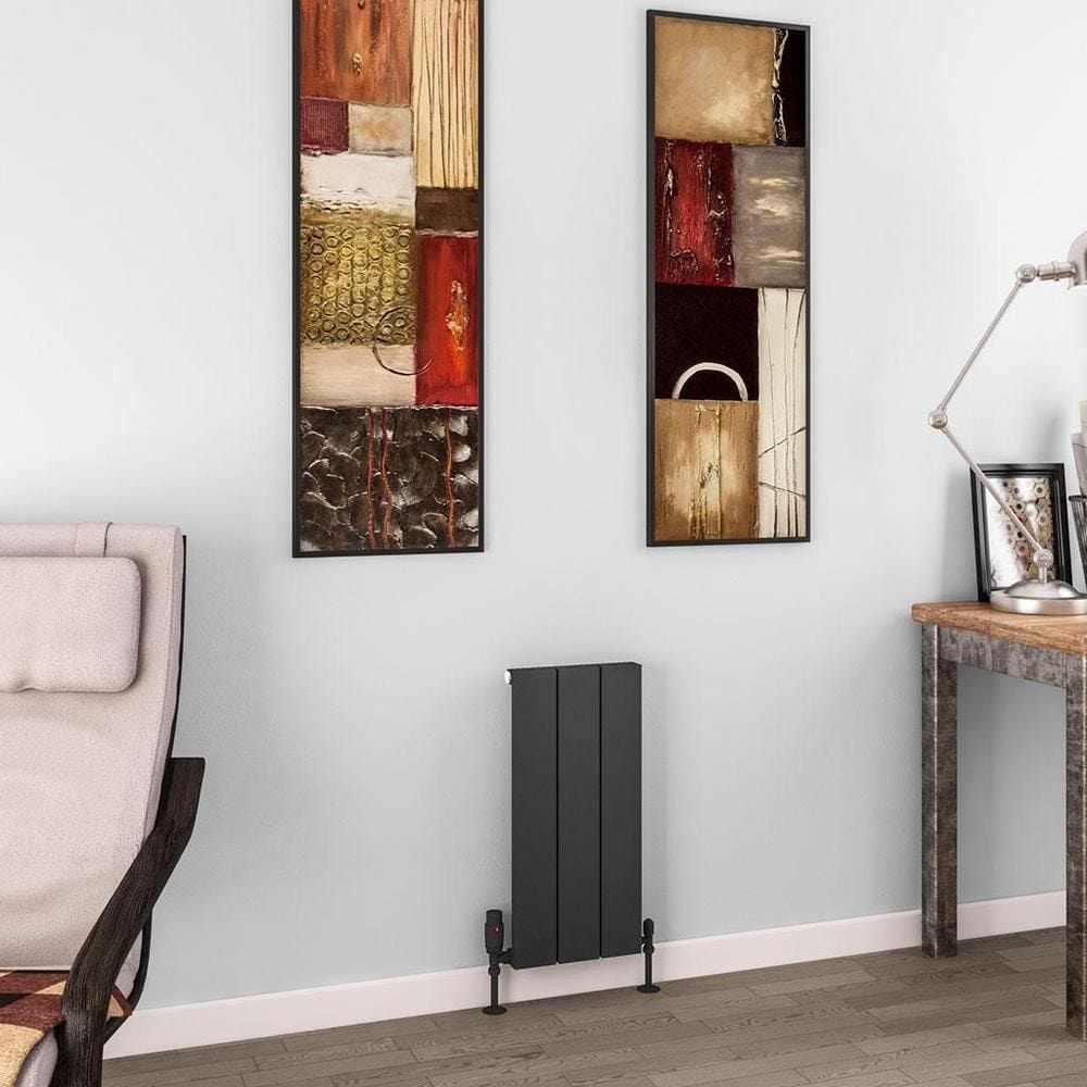 Eastbrook Panel Radiator 600 x 280 / Central Heating Eastbrook Charlton Vertical Aluminium Designer Radiator in Matt Anthracite