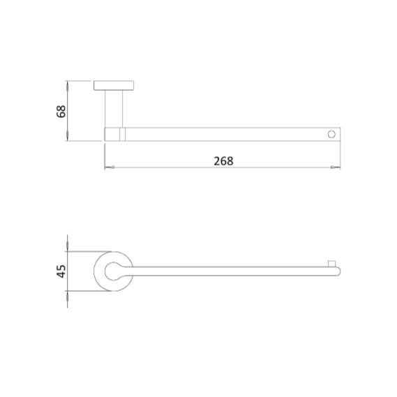 Britton Towel Rails and Rings Britton Hoxton 2.0 Single Towel Holder