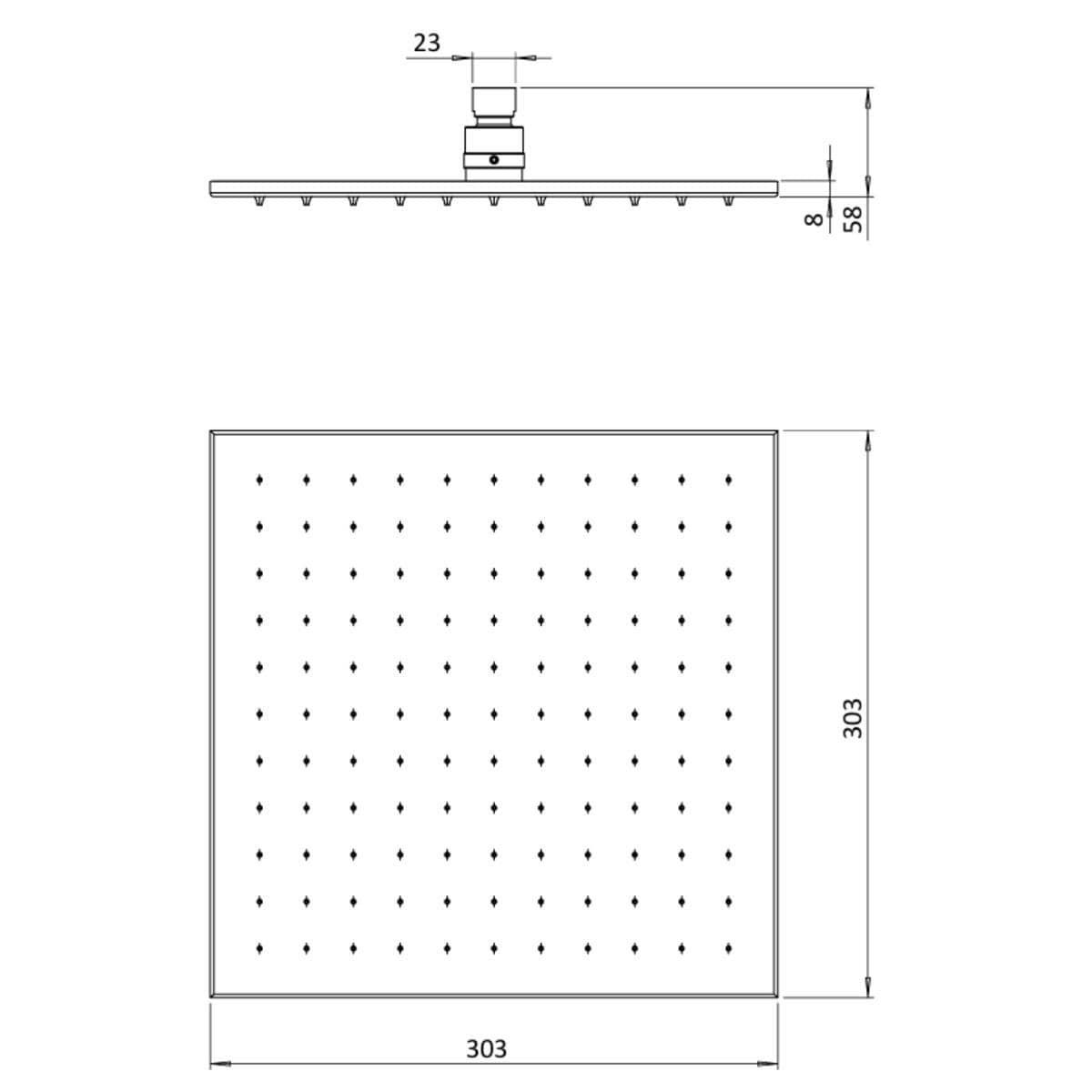 Crosswater Fixed Shower Head Crosswater Zion Fixed Shower Head