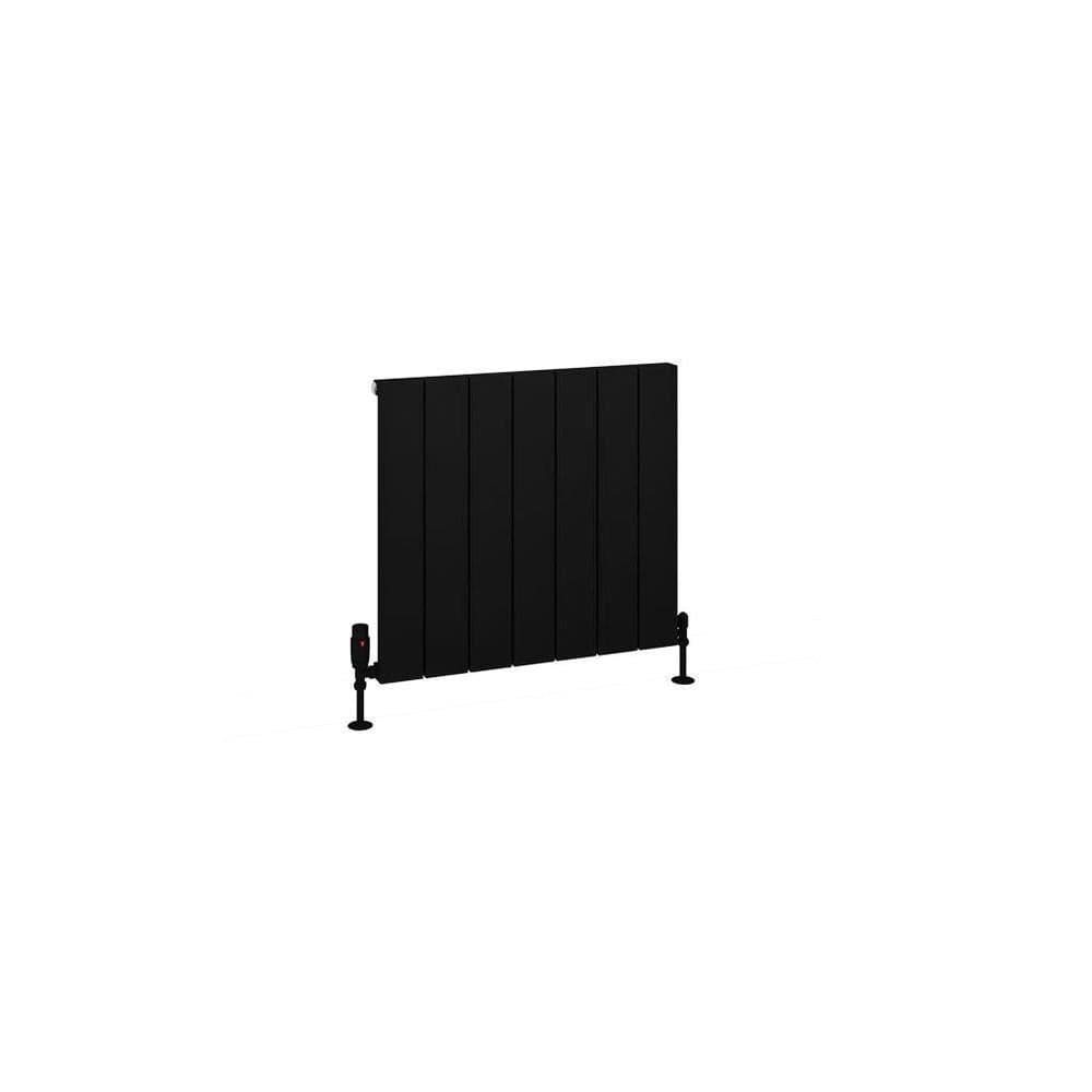 Eastbrook Panel Radiator Eastbrook Charlton Horizontal Aluminium Designer Radiator in Matt Black