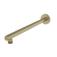 Aquarius Fixed Shower Arm Brushed Brass Aquarius Modern Round Fixed Overhead Shower Arm