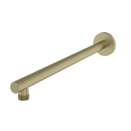 Aquarius Fixed Shower Arm Brushed Brass Aquarius Modern Round Fixed Overhead Shower Arm